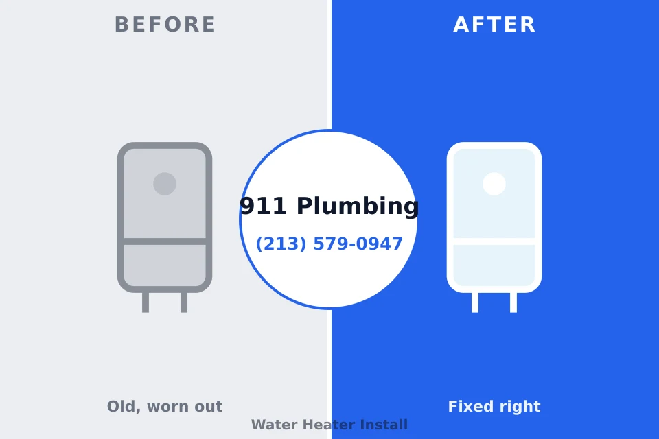 Before and after: plumbing company Weirton, WV